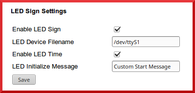  LED Sign Config Screenshot