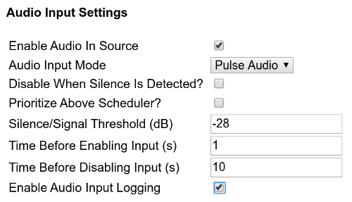  Audio Input Recording