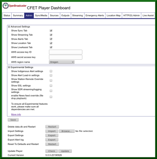  Admin Menu