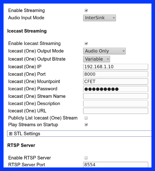  Icecast Configuration